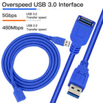 USB 3.0 male to female extension cable 1.5m for high-speed data transfer and extended USB device connectivity