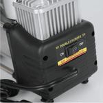 12V Dual Cylinder air compressor pump with pressure gauge for car tire inflation up to 150 PSI