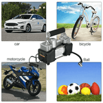 12V dual cylinder air compressor 150 PSI car tyre inflator pump with pressure gauge and power cable