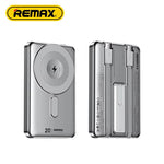 Remax CX-2 10000mAh 15W Magnetic Wireless Power Bank with Foldable Stand Silver