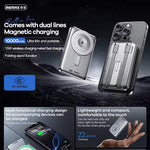 Remax CX-2 10000mAh 15W Magnetic Wireless Power Bank with Foldable Stand Silver