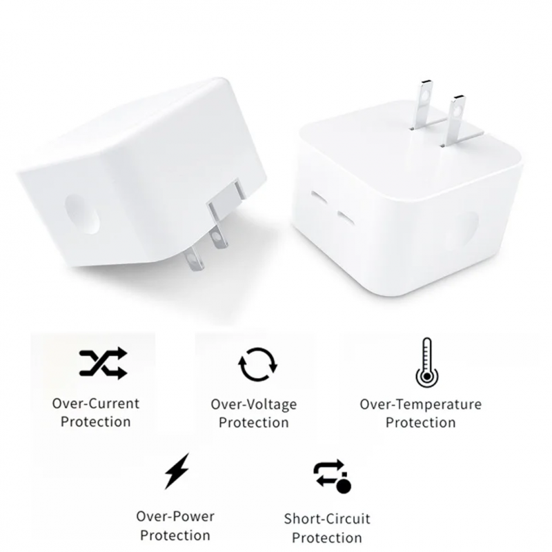 Apple 35W Dual USB-C Port Fast Charger US Pin for iPhone iPad AirPods Apple Watch and MacBook Air