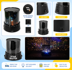4 LED Moon Star Projection Night Light | H-28305 Kids Bedroom Projector Lamp