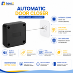 Automatic Punch-Free Door Closer with adjustable self-closing tension. Easy no-drill installation for homes, offices, bedrooms, and kitchens