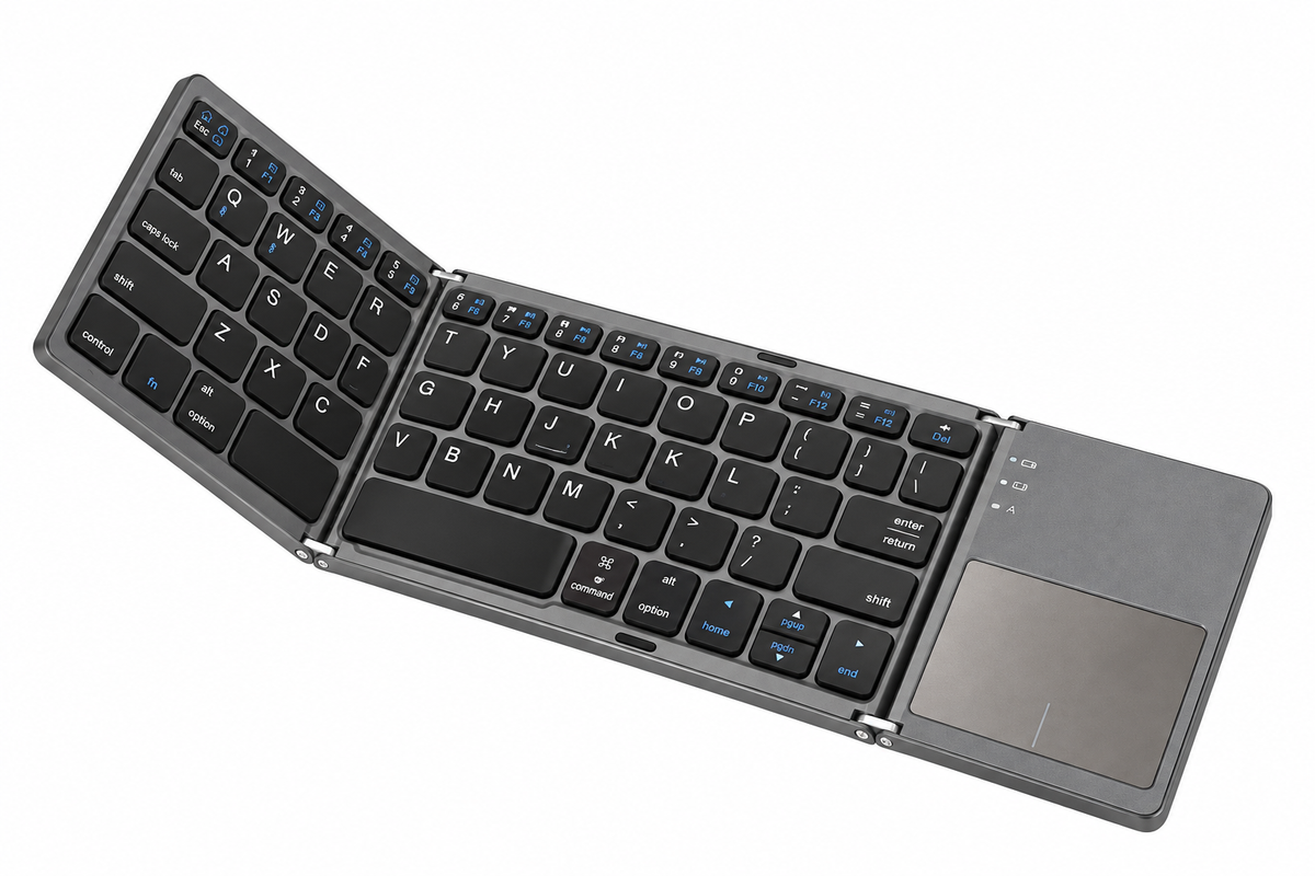 Foldable Bluetooth Keyboard with Touchpad B033 | Portable Wireless Keyboard for Tablet, Laptop & Phone