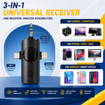 F11-2 Noise Cancelling Wireless Dual Microphone with 3-in-1 Receiver for iPhone, Android, and Type-C devices
