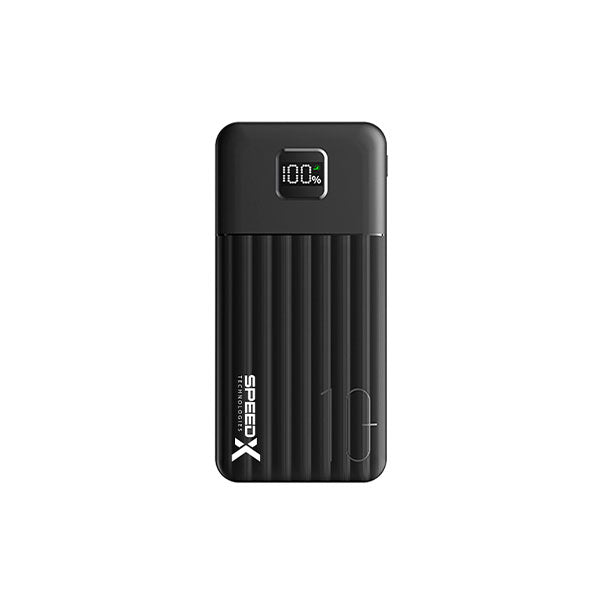 Speed-X SP-S188L 3-in-1 22.5W 10000mAh fast charging power bank with built-in cables and LED battery display