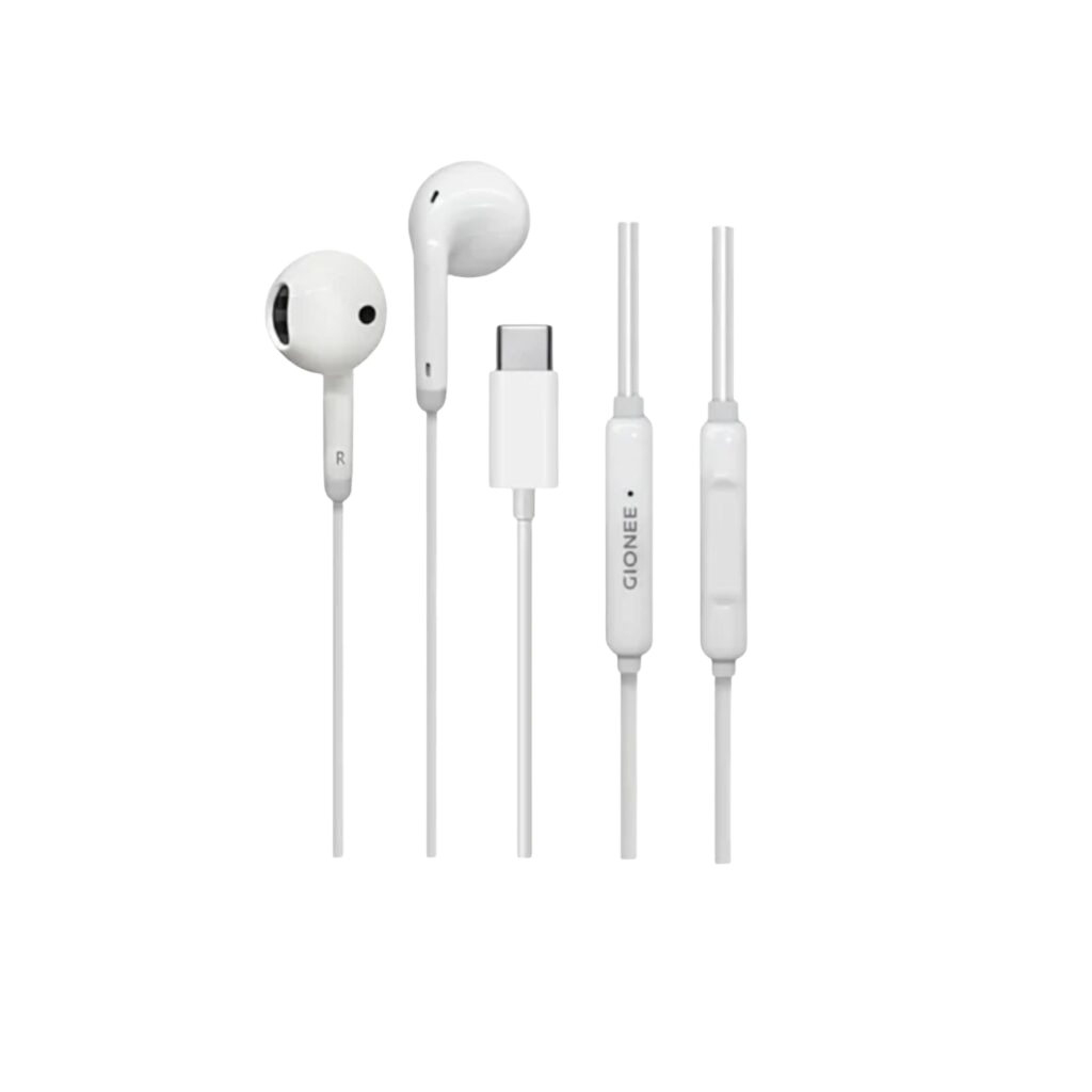 GIONEE original wired earphones with mic 3.5mm stereo bass headset for Android gaming music and calls with comfortable in-ear design