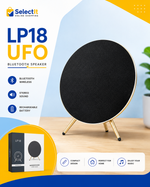 LP18 UFO Bluetooth Home Theater Speaker with Powerful Loud Sound Black Gold