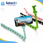 Lazy Phone Holder Stand with Suction Cup | Flexible Caterpillar Mobile Holder for Wall, Desk & Pillar