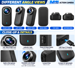 M11 4K Stabilization Action Camera – WiFi EIS Body Camera with IP65 Water Resistance