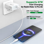 Original Xiaomi 67W Turbo Charger EU GaN fast charging adapter with 5A USB cable for Redmi, Poco, and Mi smartphones