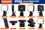PLOKAMA U160 Selfie Mobile Light – Rechargeable LED Video & Vlogging Light