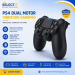 PS4 DualShock Wireless Controller Black with Dual Motor Vibration and Touchpad