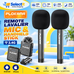 Plokama WM-60 wireless dual microphone with handheld sticks