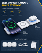 Portable 15W Magnetic Wireless Charging Pad for Apple Ecosystem