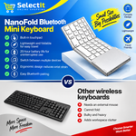 Portable foldable Bluetooth keyboard with touchpad B033