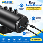 Professional Usb Microphone For Podcasting With Noise Reduction
