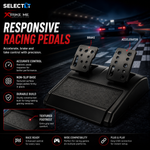 Responsive racing pedals for precision control