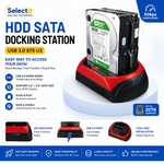 SATA hard drive docking station with USB 3.0