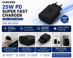 Samsung 25W PD Super Fast Charger USB-C Adapter EU Pin for Galaxy S24, S23, S22 & Type-C Devices