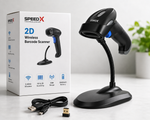 Speed-X 8700 2.4GHz wireless barcode scanner with charging stand