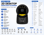 Speed-X 9600 2D barcode reader showing scanning features and compatibility