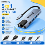 Speedx (sp-tc501) 5 In 1 Multi-port Type C 4k Hdmi Usb 3.0 Converter Good Ic Big Packing for it
