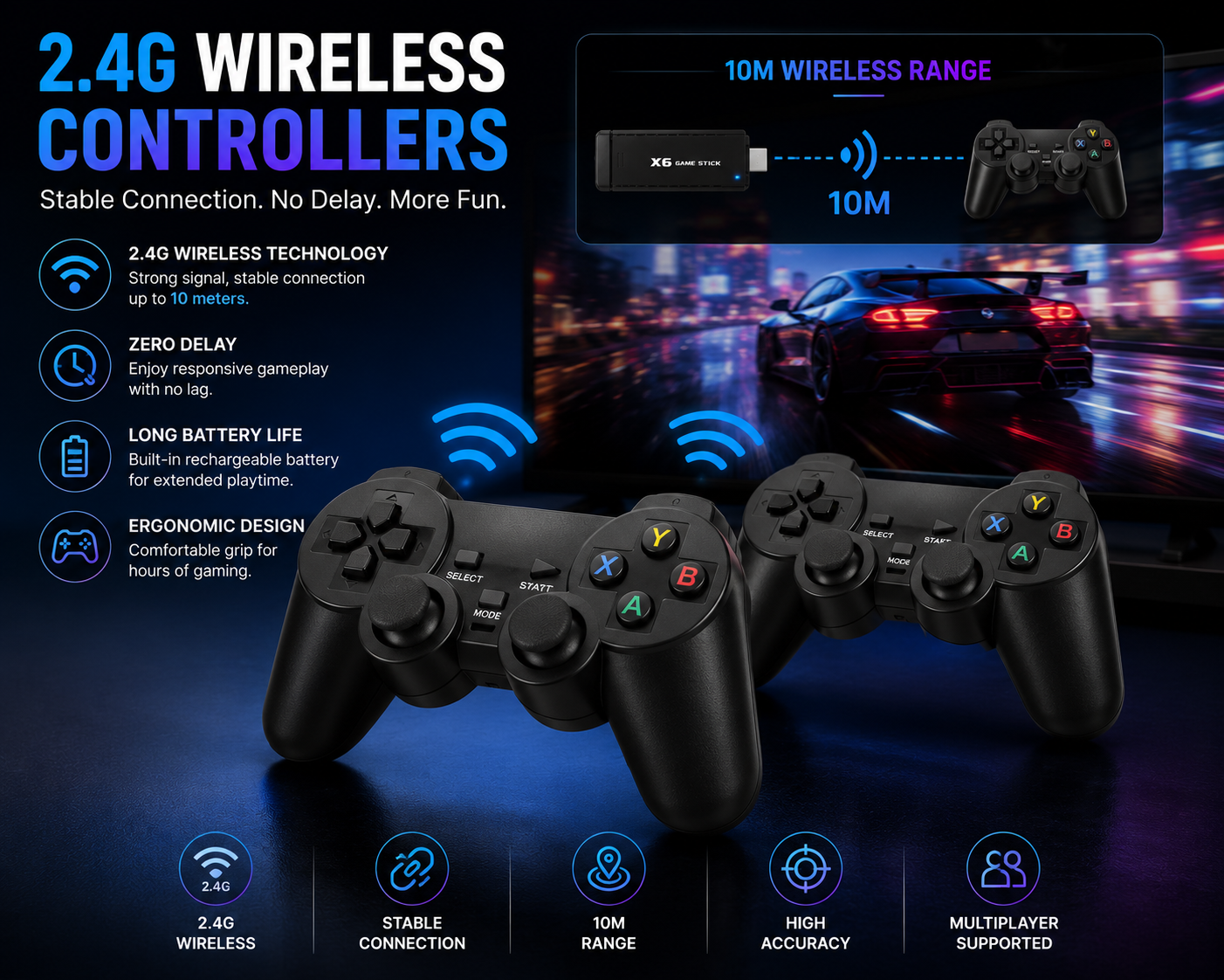 Wireless controllers for ultimate gameplay
