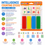 Wooden Montessori Counting Sticks and Number Cards Educational Math Learning Toy for Kids