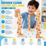 Wooden Toy, Montessori Toy, Rolling Ball Game, Clown Toy, Educational Toy,