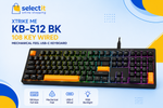 XTRIKE ME KB-512 BK 108-Key Wired Mechanical Feel USB-C Keyboard Black