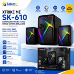 Xtrike Me SK-610 Wired Computer Gaming Speakers with RGB Lighting