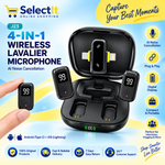 J23 Dual Wireless Lavalier Microphone – 2 Mic Set for Interviews & Vlogging - for iPhone & Android – AI Noise Cancellation with Charging Case