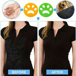 Reusable pet hair remover for laundry in washing machine with paw print design
