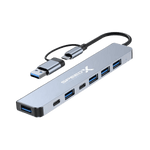 SPEED-X SP-TC701 7 port USB hub with USB-A and Type-C aluminum alloy portable design