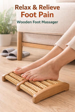 Sugar patient Foot Massager Dual 6 Row Foot Wooden Massager Roller Plantar Fasciitis Relief Feet Pain Muscle Relaxation Massage Tools