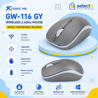 Wireless Keyboard & Mouse Combo | H20 Backlit Air Mouse Touchpad + XTRIKE ME GW-116 2.4GHz Wireless Mouse