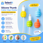 10-Piece Silicone Cable Clips Holder | Multifunctional Thumb Wire Organizer for Desk, Wall & Office
