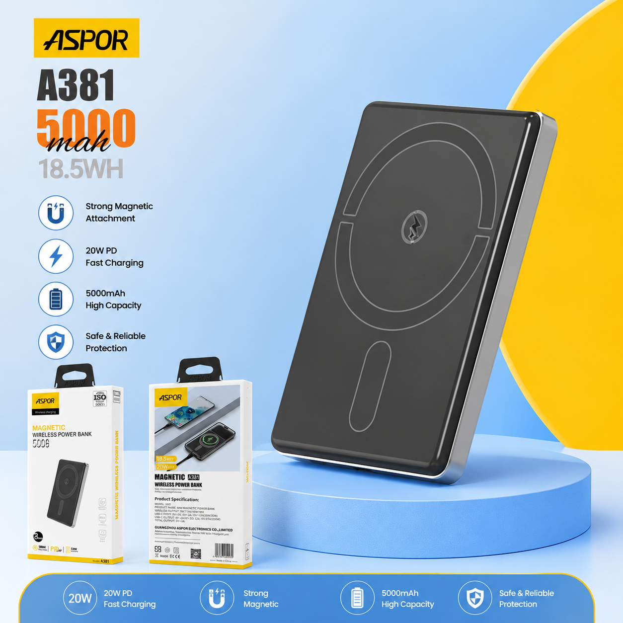 15W magnetic wireless charging, and 20W PD wired fast charging
