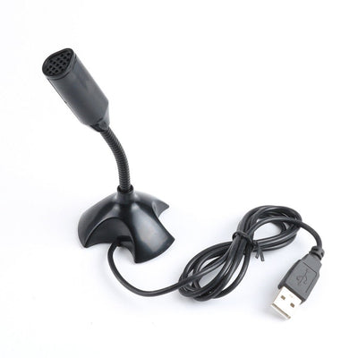 USB Mini Stand Microphone for PC & Mac – Plug & Play Noise Reduction Mic