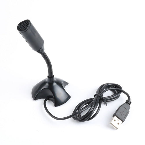 USB Mini Stand Microphone for PC & Mac – Plug & Play Noise Reduction Mic