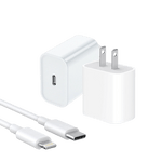 20W PD Fast Charger with USB-C to Lightning Cable for iPhone 14, iPad and AirPods