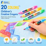 20 Colors Oil Pastels Crayon Set | Creative Drawing & Painting Crayons for Students & Kids