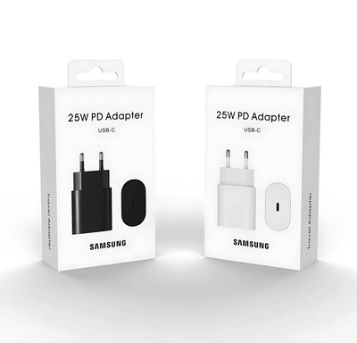 Samsung 25W PD Super Fast Charger USB-C Adapter EU Pin for Galaxy S24, S23, S22 & Type-C Devices