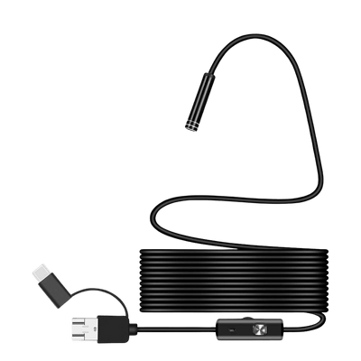 3-in-1 HD Endoscope Camera 3.5M – Type-C, Micro USB & USB Waterproof Inspection Camera with LED Lights