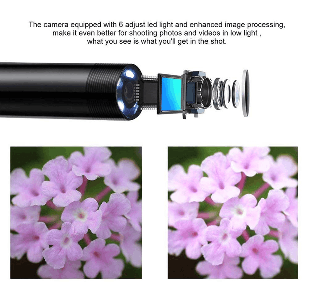 3 In 1 Type C Micro USB USB Endoscope Camera 3.5M HD Waterproof Inspection Camera with LED Lights