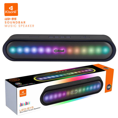 Wireless Bluetooth Longbar Speaker LED-915 Kisonli Best For Gaming Speakers