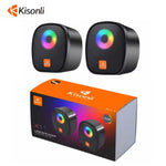 Mini USB Speaker With 6w Power Kisonli X11 RGB Gamer PC Speakers for Office, Home, Portable Speakers