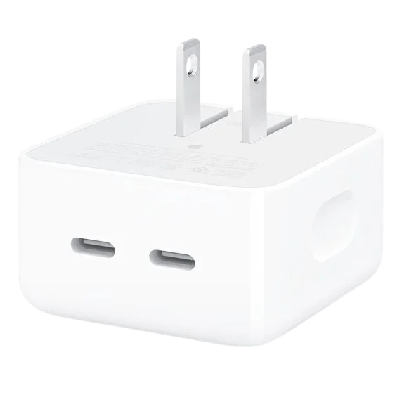 Apple 35W Dual USB-C Port Fast Charger US Pin for iPhone iPad AirPods Apple Watch and MacBook Air